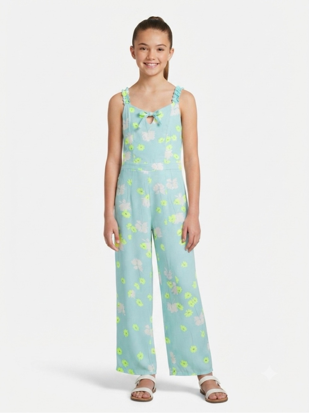 Lilt Girl’s Floral Jumpsuit